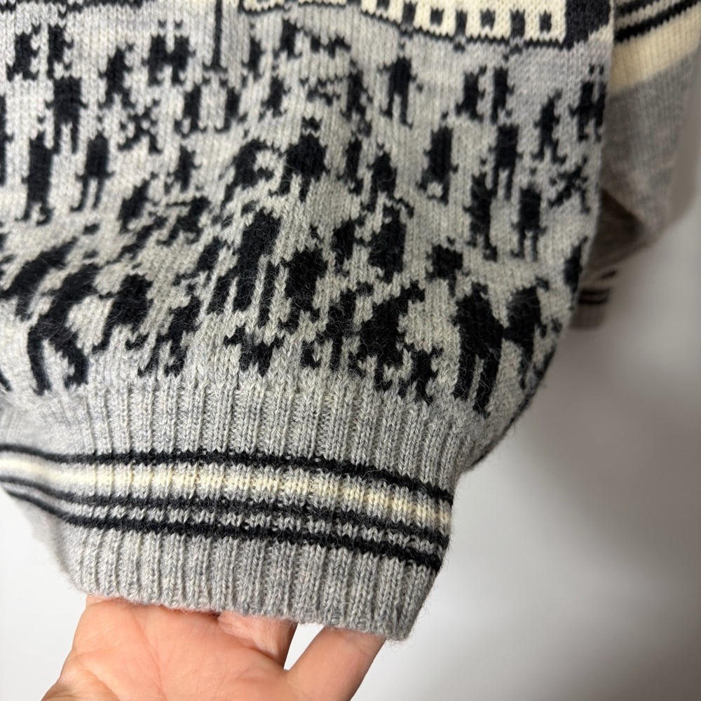 Vintage Westmorland Knit 100% Wool Sweater City Neutrals Crewneck Size Large *O - Picture 13 of 14